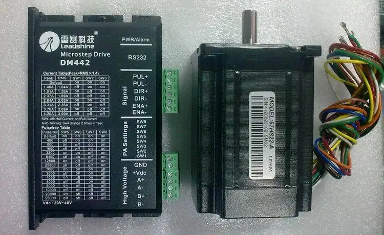 Leadshine Stepper Motor Drive 2.2NM 57HS22+DM442 2ph 2.8A NEMA23 57mm 18~40VDC For CNC Engraving Machine
Leadshine Stepper Motor Drive 2.2NM 57HS22+DM442 2ph 2.8A NEMA23 57mm 18~40VDC For CNC Engraving Machine