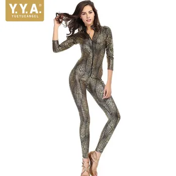 Nightclub Women Sexy Wear European Body Leopardo Latex Catsuit Hot Pole Dance Body Suit Tight Zip V Neck Erotic Lingerie Uniform
Nightclub Women Sexy Wear European Body Leopardo Latex Catsuit Hot Pole Dance Body Suit Tight Zip V Neck Erotic Lingerie Uniform