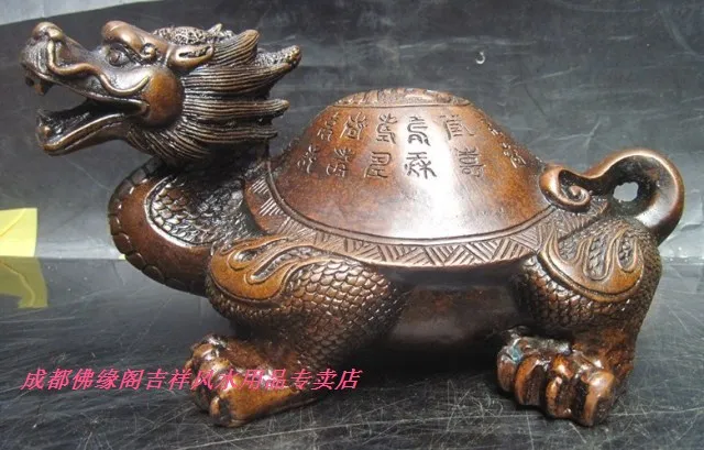 crafts incense copper Bronze art Pure copper dragon turtle copper turtle copper ingot turtle