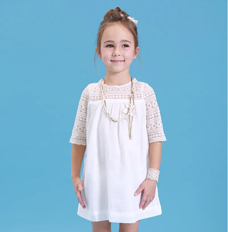 Girls Breathable Lace Dress Summer Princess Dresses Kids Cotton Clothes Half Sleeve Lace White Girls Party Dress 3-12Y
Girls Breathable Lace Dress Summer Princess Dresses Kids Cotton Clothes Half Sleeve Lace White Girls Party Dress 3-12Y