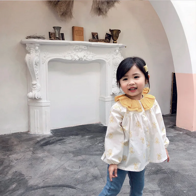 Autumn kids cotton printed two layer turn-down collar blouses baby girls loose casual shirts
Autumn kids cotton printed two layer turn-down collar blouses baby girls loose casual shirts