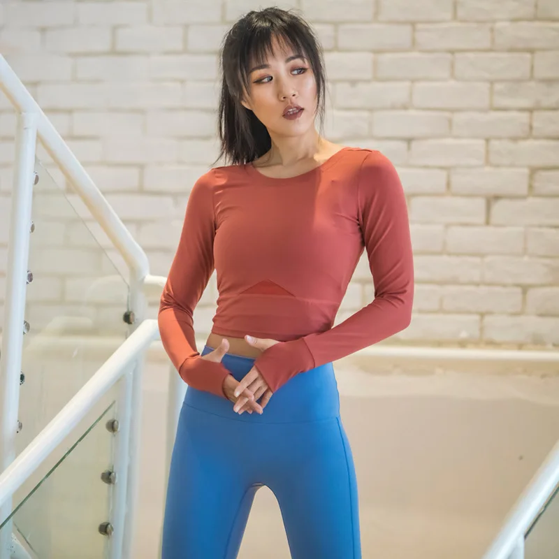 Summer Autumn Sports Long Sleeve Women's Short-style Quick-drying Air-permeable Pullovers Beautiful Back Dance Sexy Yoga Shirts
Summer Autumn Sports Long Sleeve Women's Short-style Quick-drying Air-permeable Pullovers Beautiful Back Dance Sexy Yoga Shirts