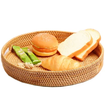 Rattan Handwoven Round High Wall Severing Tray Food Storage Platters Plate over Handles for Breakfast,Drinks,Snack for Coffee
Rattan Handwoven Round High Wall Severing Tray Food Storage Platters Plate over Handles for Breakfast,Drinks,Snack for Coffee