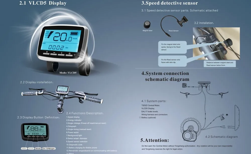 Discount EU stock EU no Tax Tongsheng TSDZ2 DIY Conversion ebike Mid Kit Motor,Torque Sensor 36V 48V High Speed Electric Bike Motor 2