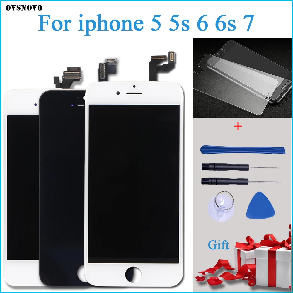 100% рабочий сенсорный экран для iPhone 5 5s 6 6s 7 ЖК дисплей с дигитайзером в сборе