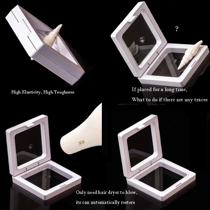 6pcs/Set PET Membrane Jewelry Ring Pendant Display Stand Holder Bague Packaging Box Protect Jewellery & Stones Floating
6pcs/Set PET Membrane Jewelry Ring Pendant Display Stand Holder Bague Packaging Box Protect Jewellery & Stones Floating