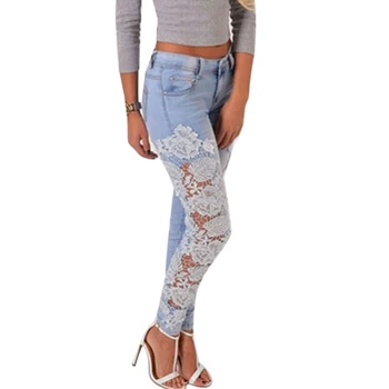 Laamei 2019 Women Fashion Jeans Pencil Pants Full Length White Side Lace Openwork Blue Jeans Stretch Pants Casual Hollow Pant
Laamei 2019 Women Fashion Jeans Pencil Pants Full Length White Side Lace Openwork Blue Jeans Stretch Pants Casual Hollow Pant