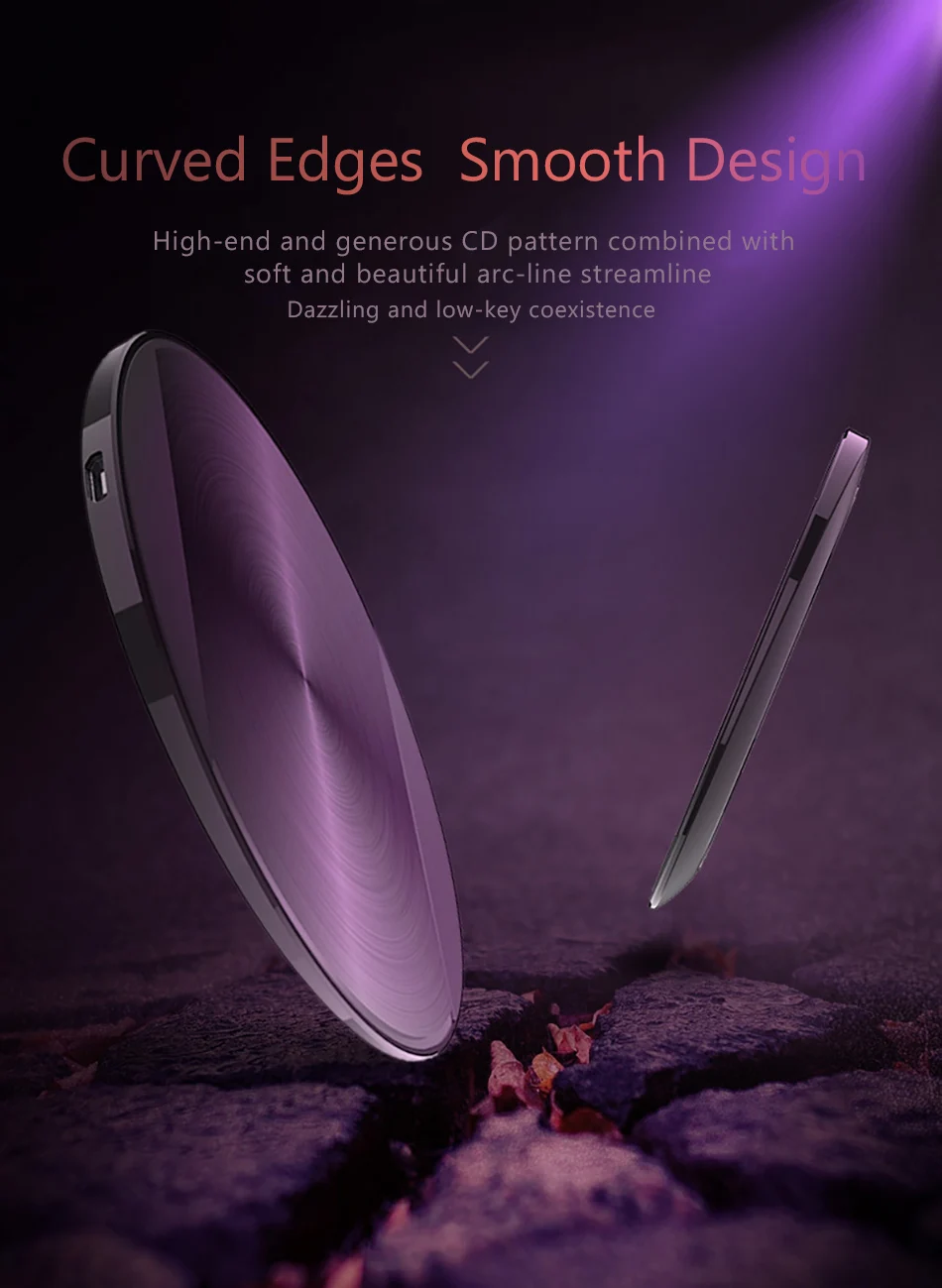 !ACCEZZ 10W Led Qi Wireless Charger For iPhone X 8 Samsung Galaxy S9 S8 Plus S7 S6 Edge Note 8 5 Ultra-thin Wireless Charge Pad For Mix 2S (9)