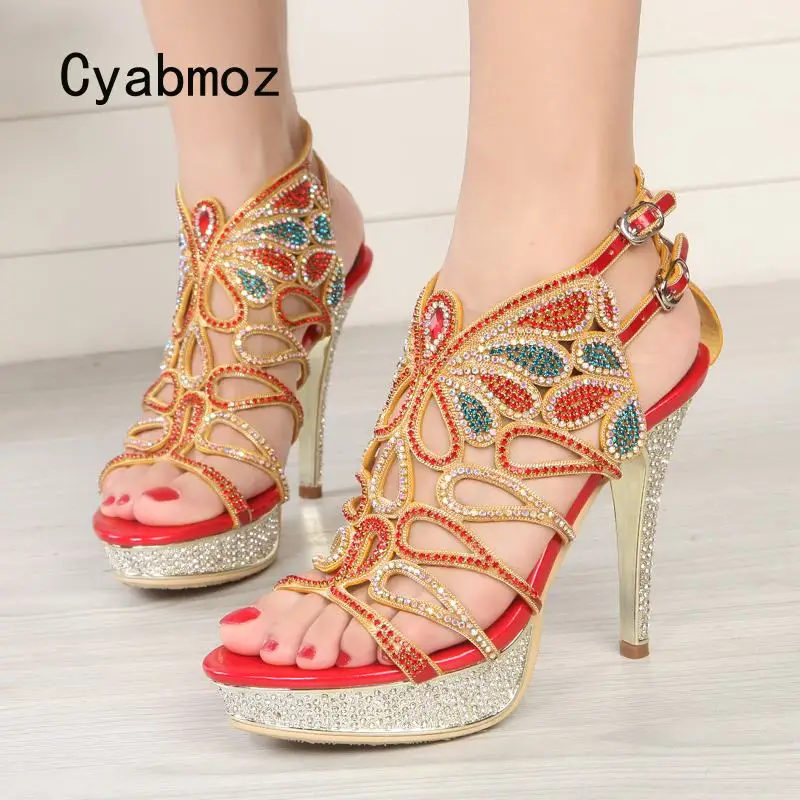 Cyabmoz Plus size Platform High heels Rhinestone Sandals Shoes Woman Party Women Valentine Wedding Dance Shoes Tenis feminino
Cyabmoz Plus size Platform High heels Rhinestone Sandals Shoes Woman Party Women Valentine Wedding Dance Shoes Tenis feminino