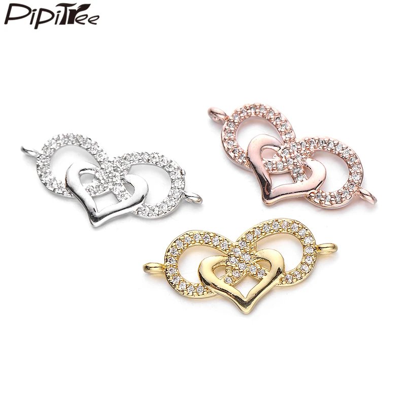 Pipitree 3pcs Heart Charms Beads DIY Cubic Zirconia Infinity Charms for Jewelry Making Bracelet Connector Accessories Wholesale
Pipitree 3pcs Heart Charms Beads DIY Cubic Zirconia Infinity Charms for Jewelry Making Bracelet Connector Accessories Wholesale