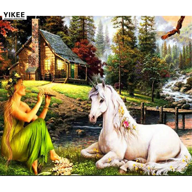 YIKEE Embroidery Diamond Unicorn Home Decor Drill Resin DIY Mosaic Flowers Diamond Embroidery a5080
YIKEE Embroidery Diamond Unicorn Home Decor Drill Resin DIY Mosaic Flowers Diamond Embroidery a5080
