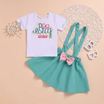 Summer Baby Girl Short Sleeve Letter Pattern Cotton T-shirt Blouse Mini Strap Skirts Casual Outfits Set
Summer Baby Girl Short Sleeve Letter Pattern Cotton T-shirt Blouse Mini Strap Skirts Casual Outfits Set