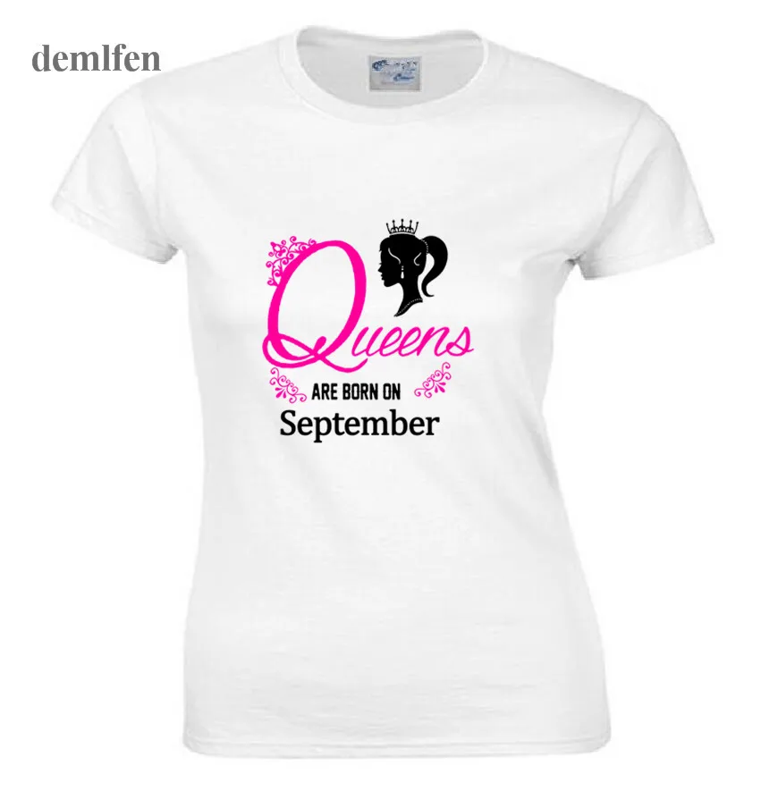 Women's Queen Are Born In September T Shirt Fashion Cotton O-neck T Shirt Novelty Tops Tees Birthday Gift
Women's Queen Are Born In September T Shirt Fashion Cotton O-neck T Shirt Novelty Tops Tees Birthday Gift