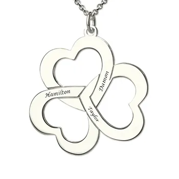 Custom Three Heart Necklace With Name 925 Silver Love Heart Eternity Necklace Family Necklace Gift for Mom Necklace gift#EW40
Custom Three Heart Necklace With Name 925 Silver Love Heart Eternity Necklace Family Necklace Gift for Mom Necklace gift#EW40