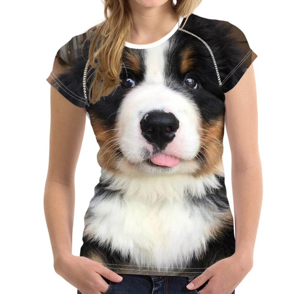 Funny Pattern T Shirts Women Kawaii 3D Bernese Mountain Dog Printing Female Summer T-shirts Harajuku Short Tops Tees
Funny Pattern T Shirts Women Kawaii 3D Bernese Mountain Dog Printing Female Summer T-shirts Harajuku Short Tops Tees