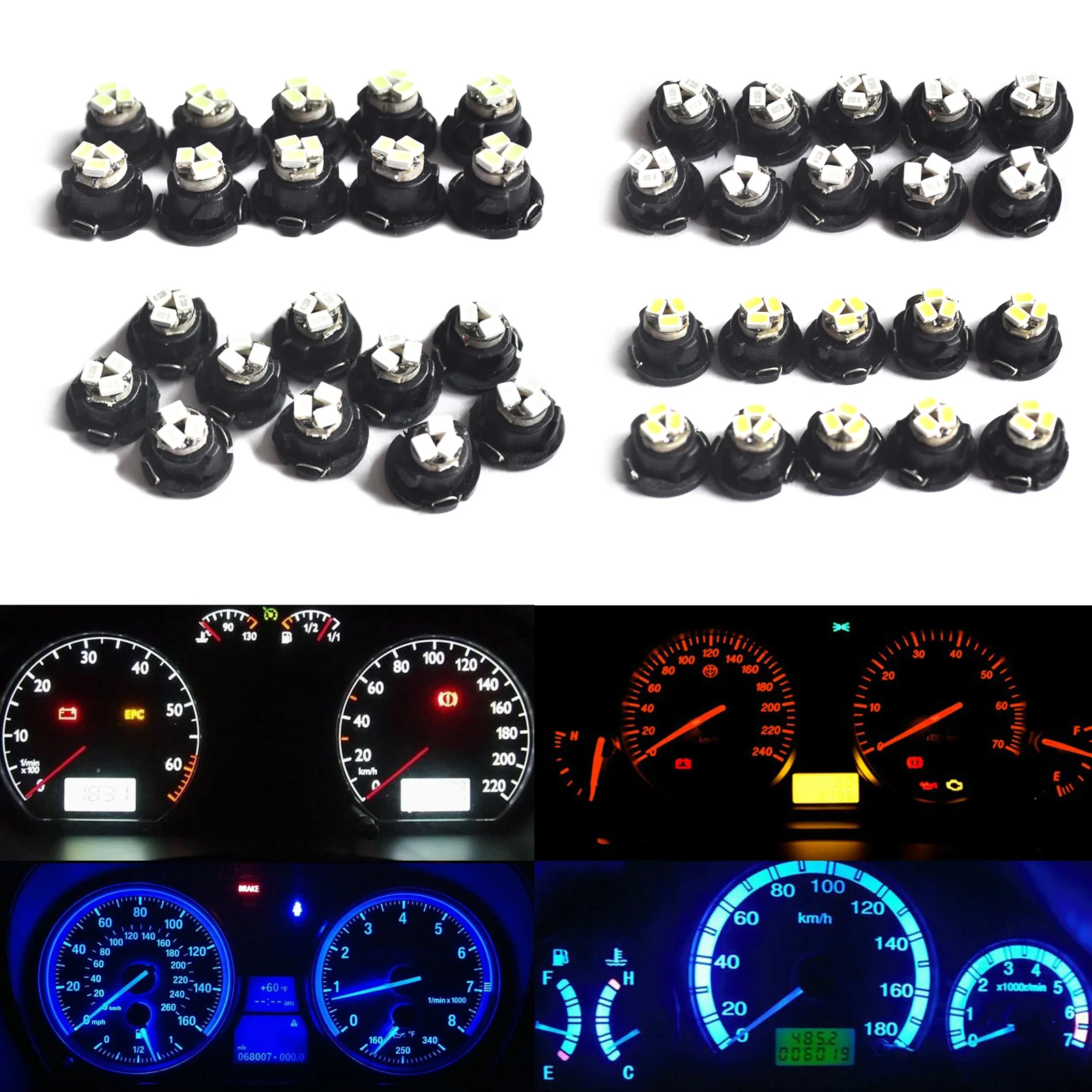 10PCS T4.7/T5 LED Wedge Switch Radio Climate Control Bulb Instrument Dashboard Dash Indicator Light Bulb Ac Panel Bulb
10PCS T4.7/T5 LED Wedge Switch Radio Climate Control Bulb Instrument Dashboard Dash Indicator Light Bulb Ac Panel Bulb