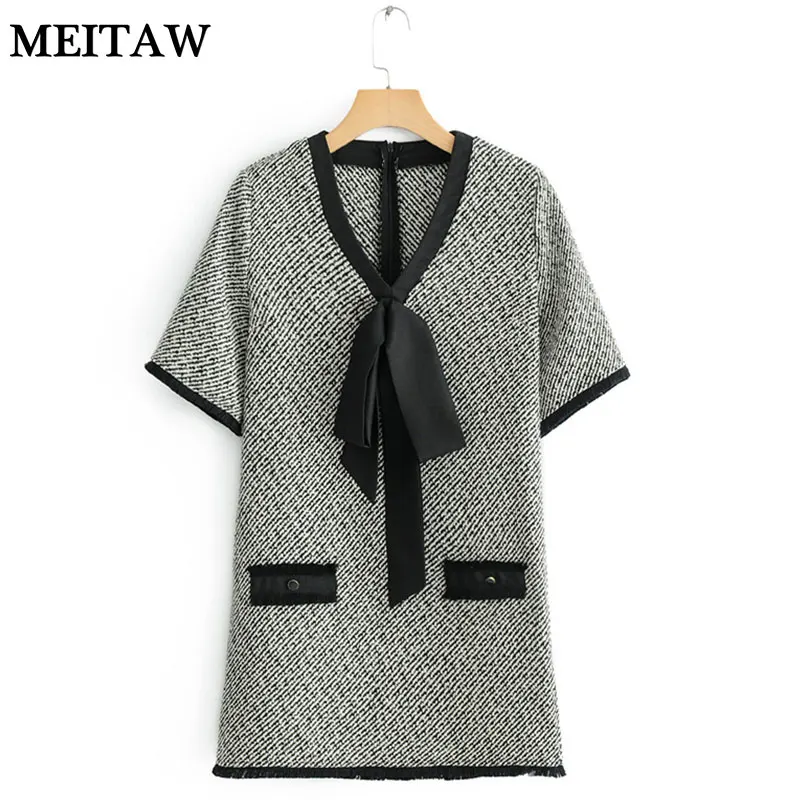 2019 Short Sleeve Dress Bow Stripe Casual Women Dress Sexy V Neck Patchwork Summer Dress Fashion Tunic Mini Dresses
2019 Short Sleeve Dress Bow Stripe Casual Women Dress Sexy V Neck Patchwork Summer Dress Fashion Tunic Mini Dresses