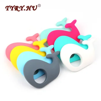 TYRY.HU Multicolor 5pcs/Lot Whale Shaped Silicone Pendant BPA Free Food Grade Silicone Baby Teether For Baby Mom Necklace Making
TYRY.HU Multicolor 5pcs/Lot Whale Shaped Silicone Pendant BPA Free Food Grade Silicone Baby Teether For Baby Mom Necklace Making