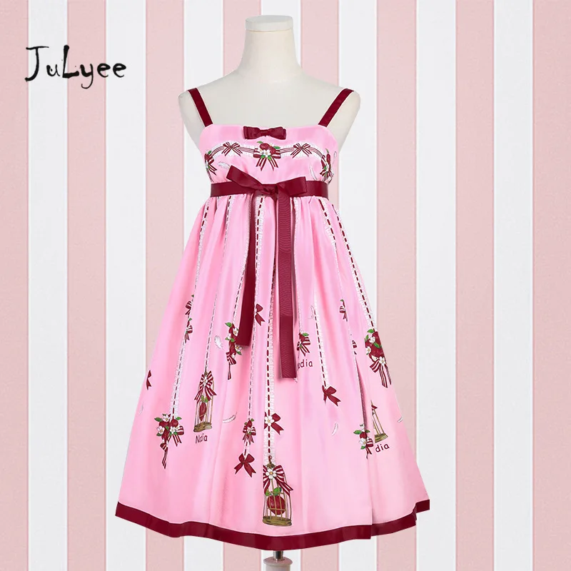 Julyee JSK Print Floral Cami Dress Girl Cute Japan Style Ladies Belted Sleeveless High waist Spaghetti Strap Bow Lolita Clothing
Julyee JSK Print Floral Cami Dress Girl Cute Japan Style Ladies Belted Sleeveless High waist Spaghetti Strap Bow Lolita Clothing