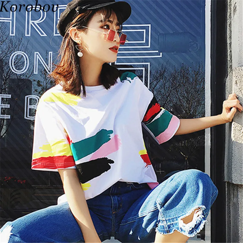 Korobov 2019 Summer New Arrival T shirts O-Neck Long Sleeve Women T shirt Korean Character Print T-Shirt Tee 76909
Korobov 2019 Summer New Arrival T shirts O-Neck Long Sleeve Women T shirt Korean Character Print T-Shirt Tee 76909