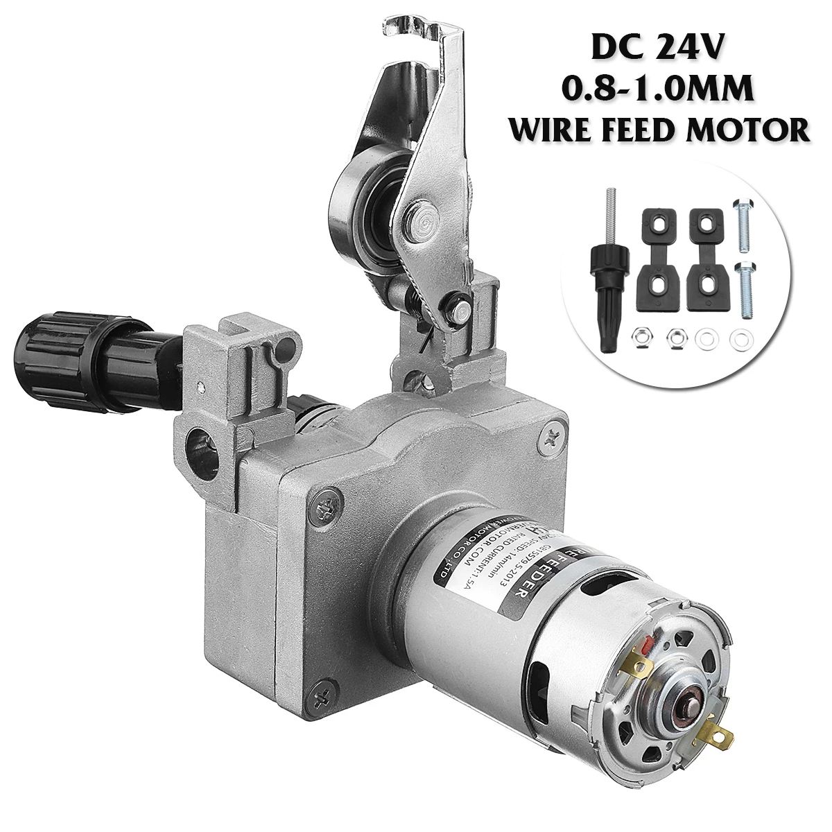 DC24V 0.8-1.0mm Welding Wire Feed Motor Assembly Feeder Set Welding Machine No Connector MIG-160 
DC24V 0.8-1.0mm Welding Wire Feed Motor Assembly Feeder Set Welding Machine No Connector MIG-160