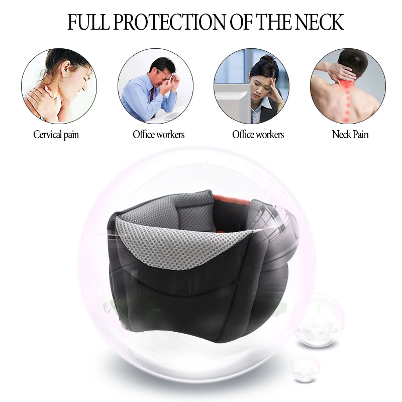 

Health Neck Traction Cervical Corrector Neck Support Massager Soft Adjustable Brace Device Relief Headache Back Shoulder Pain