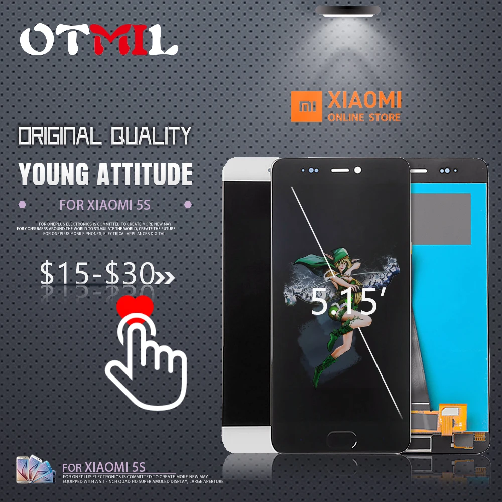 Original 5.15" LCD For XIAOMI MI 5s LCD Display Touch Screen Digitizer Assembly For XIAOMI MI5s M5s Display #1
Original 5.15" LCD For XIAOMI MI 5s LCD Display Touch Screen Digitizer Assembly For XIAOMI MI5s M5s Display #1
