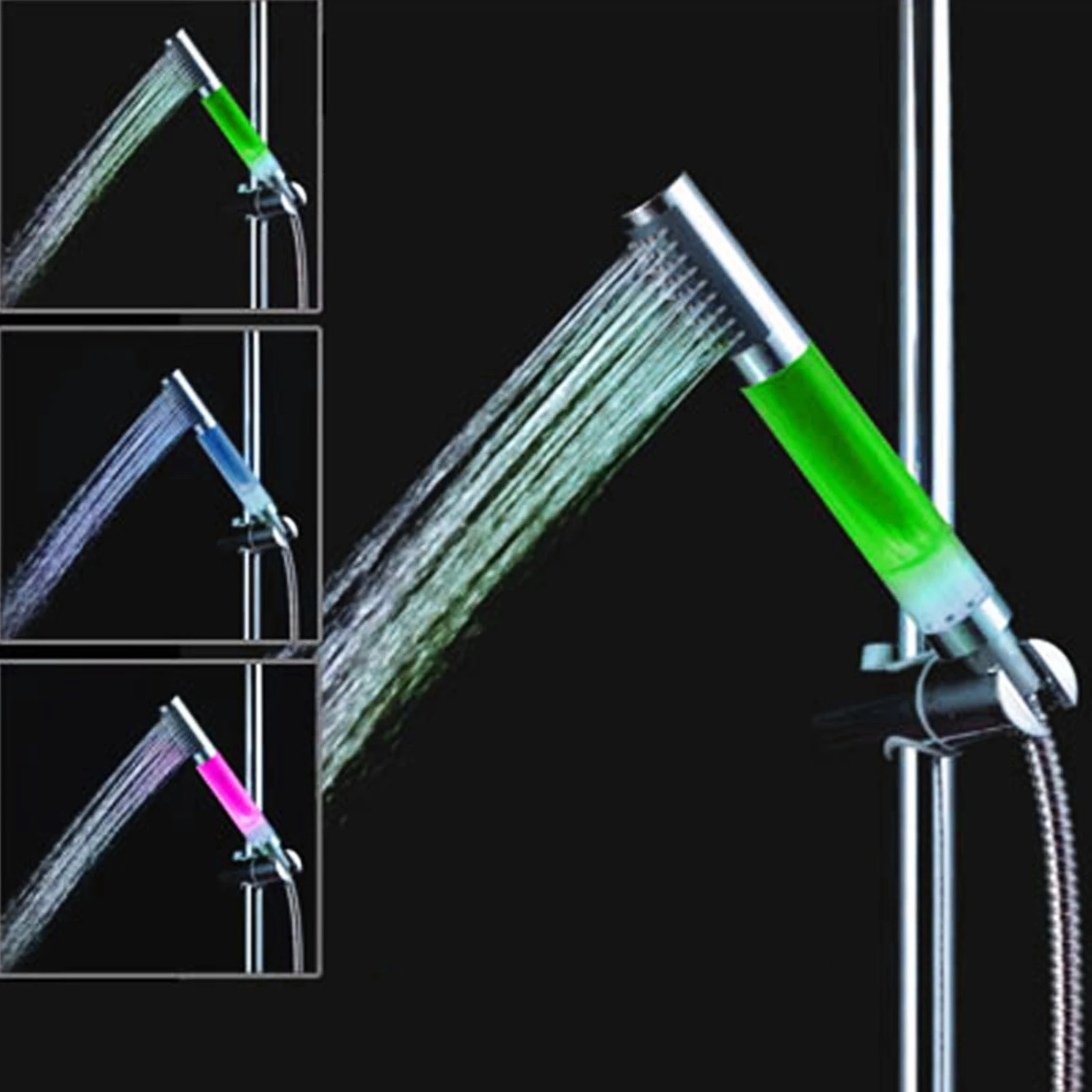 3 Color LED Temperature Sensor Control Shower Head Bathroom Water Saving Thermostat Shower
3 Color LED Temperature Sensor Control Shower Head Bathroom Water Saving Thermostat Shower
