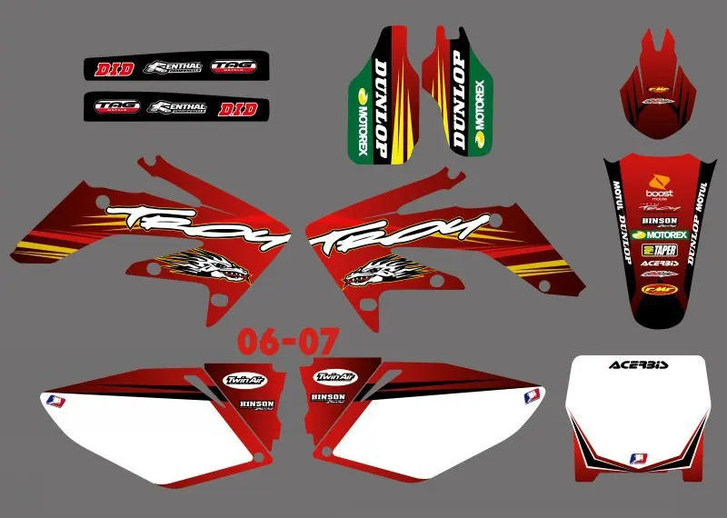 0369 New Style TEAM GRAPHICS & BACKGROUNDS DECALS STICKERS Kits for Honda CRF250 2006 2007 CRF 250
0369 New Style TEAM GRAPHICS & BACKGROUNDS DECALS STICKERS Kits for Honda CRF250 2006 2007 CRF 250