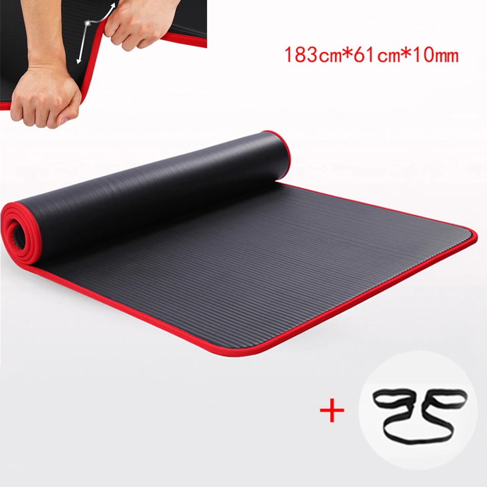 183cmX61cmX10mm Экстра толстый высококачественный NRB Нескользящие коврики для йоги