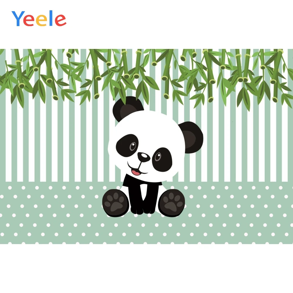 Yeele Panda Party Bamboos Stripe Poka Dots Birthday Photography Backgrounds Customized Photographic Backdrops for Photo Studio
Yeele Panda Party Bamboos Stripe Poka Dots Birthday Photography Backgrounds Customized Photographic Backdrops for Photo Studio