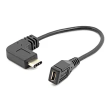 Hot Reversible 90 Degree Right Angled Cable Adapter USB 3.1 Type-C Male To Micro USB 2.0 Female Data Cable Dec4