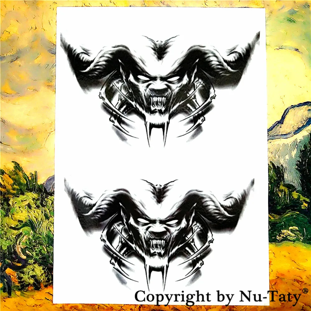 SHNAPIGN Horns monster Temporary Tattoo Body Art Flash Tattoo Stickers 21*15cm Waterproof Car Styling Home Decor Wall Sticker
SHNAPIGN Horns monster Temporary Tattoo Body Art Flash Tattoo Stickers 21*15cm Waterproof Car Styling Home Decor Wall Sticker