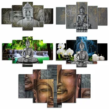 5 Panels Divine Buddha Posters HD Printed Painting Canvas Traditional Figure Of Buddha Symbol Buddhism Wall Art Pictures
5 Panels Divine Buddha Posters HD Printed Painting Canvas Traditional Figure Of Buddha Symbol Buddhism Wall Art Pictures