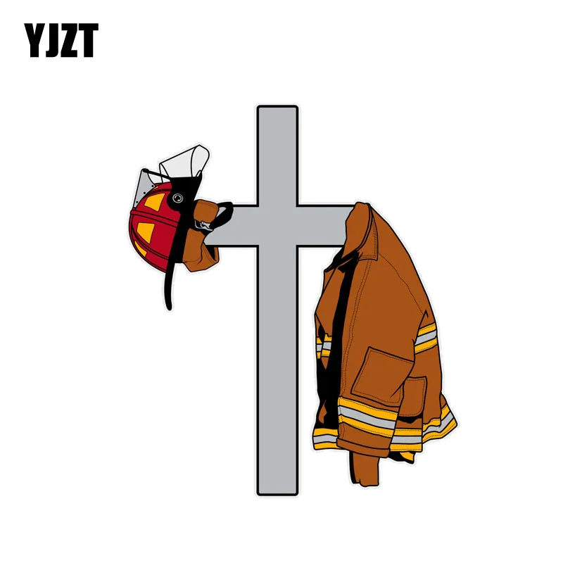 YJZT 11.8CM*13.8CM Car Cross With Firefighter Coat Reflective Window Decal Stickers PVC Decal 12-0714
YJZT 11.8CM*13.8CM Car Cross With Firefighter Coat Reflective Window Decal Stickers PVC Decal 12-0714