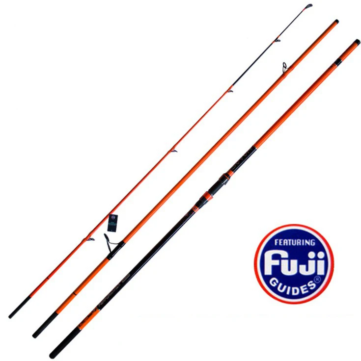 Japan NPC Full Fuji rings 4.2M 3 sections Carbon SURF fishing rod Distance Throwing Rod Intervene throw Anchor | Спорт и развлечения