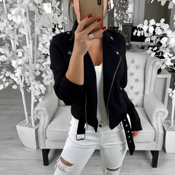 Winter Outerwear Coat Short Jacket Women Long Sleeve Autumn Jacket Fashion Zipper Ladies Streetwear Jacket SJ3440Y
Winter Outerwear Coat Short Jacket Women Long Sleeve Autumn Jacket Fashion Zipper Ladies Streetwear Jacket SJ3440Y