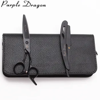 6" 17cm JP Telfon Black Purple Dragon Micro Sawtooth Hairdressing Supplies Salon Cutting Shears Professional Hair Scissors Z9123
6" 17cm JP Telfon Black Purple Dragon Micro Sawtooth Hairdressing Supplies Salon Cutting Shears Professional Hair Scissors Z9123