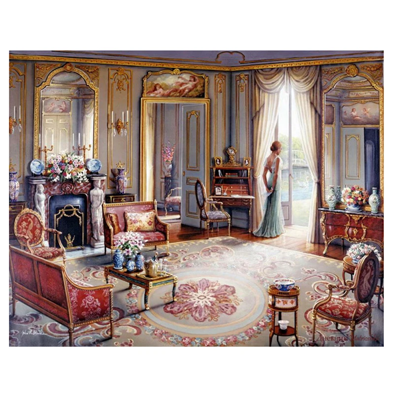 Full Scenery Diamond Mosaic Embroidery Kits Crystal Drawing Bedroom Decor Diamond Painting Cross Stitch Festival Gift