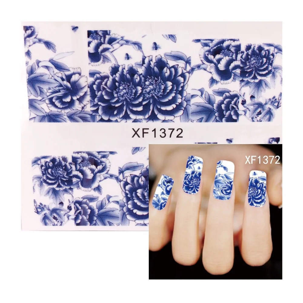 YZWLE 1 Sheet Watermark Nail Art Stickers Chic Blue Flower Water Transfer Tips Decals For Nails Beauty Temporary Tattoos Tools
YZWLE 1 Sheet Watermark Nail Art Stickers Chic Blue Flower Water Transfer Tips Decals For Nails Beauty Temporary Tattoos Tools