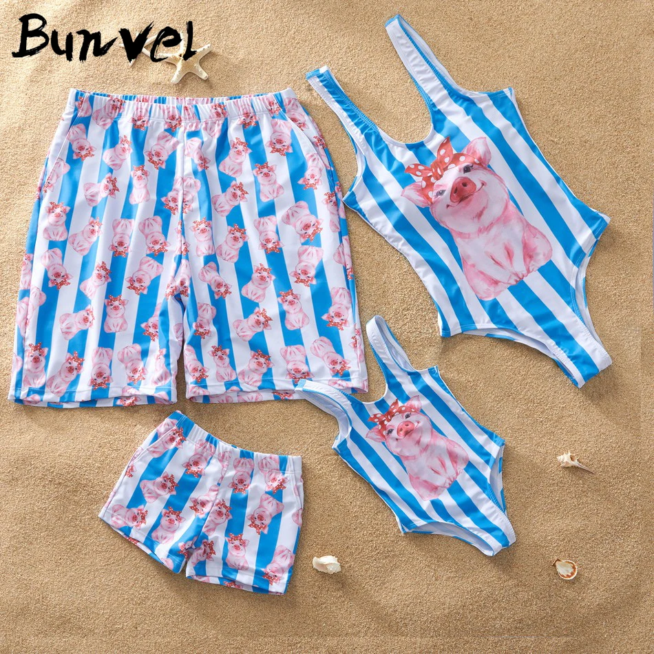Swimwear for family beach vacation Blue stripe print swimsuit mom and daughter mom daughter Dad and son
Swimwear for family beach vacation Blue stripe print swimsuit mom and daughter mom daughter Dad and son