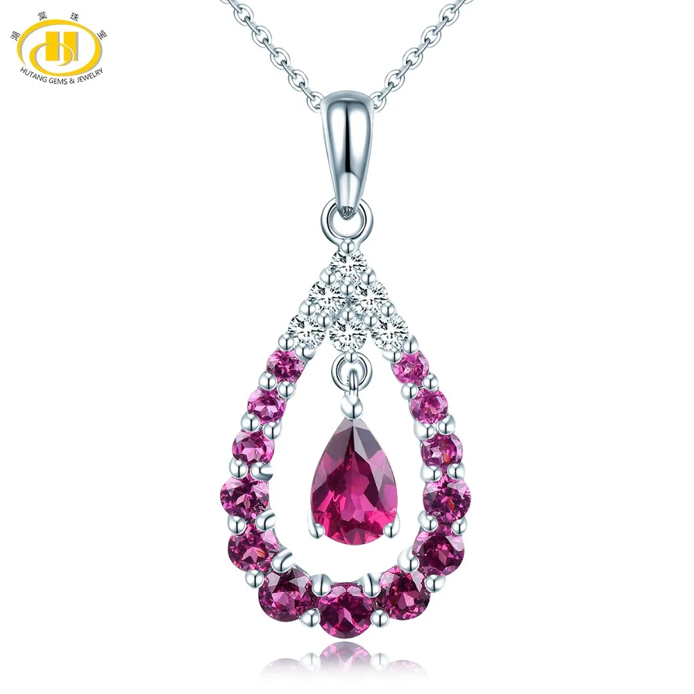 Hutang Rhodolite Garnet Pendant Solid 925 Sterling Silver Necklace Natural Gemstone Topaz Fine Elegant Jewelry for Female's Gift
Hutang Rhodolite Garnet Pendant Solid 925 Sterling Silver Necklace Natural Gemstone Topaz Fine Elegant Jewelry for Female's Gift
