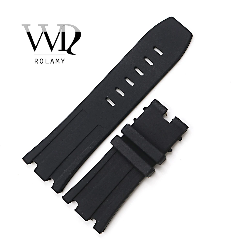 Rolamy 28mm Wholesale Black Waterproof Silicone Rubber Replacement Wrist Watch Band Strap Belt
Rolamy 28mm Wholesale Black Waterproof Silicone Rubber Replacement Wrist Watch Band Strap Belt