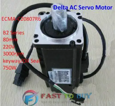 Delta AC Servo Motor 220V 750W 2.39NM 3000r/min 80mm ECMA-C20807R6 One year warranty