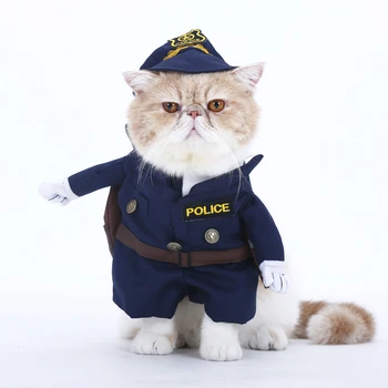 Handsome Policeman Cosplay Pet Costumes Suit Halloween Christmas New Year Party Apparel Clothes For Puppy Dog Costume for a cat
Handsome Policeman Cosplay Pet Costumes Suit Halloween Christmas New Year Party Apparel Clothes For Puppy Dog Costume for a cat