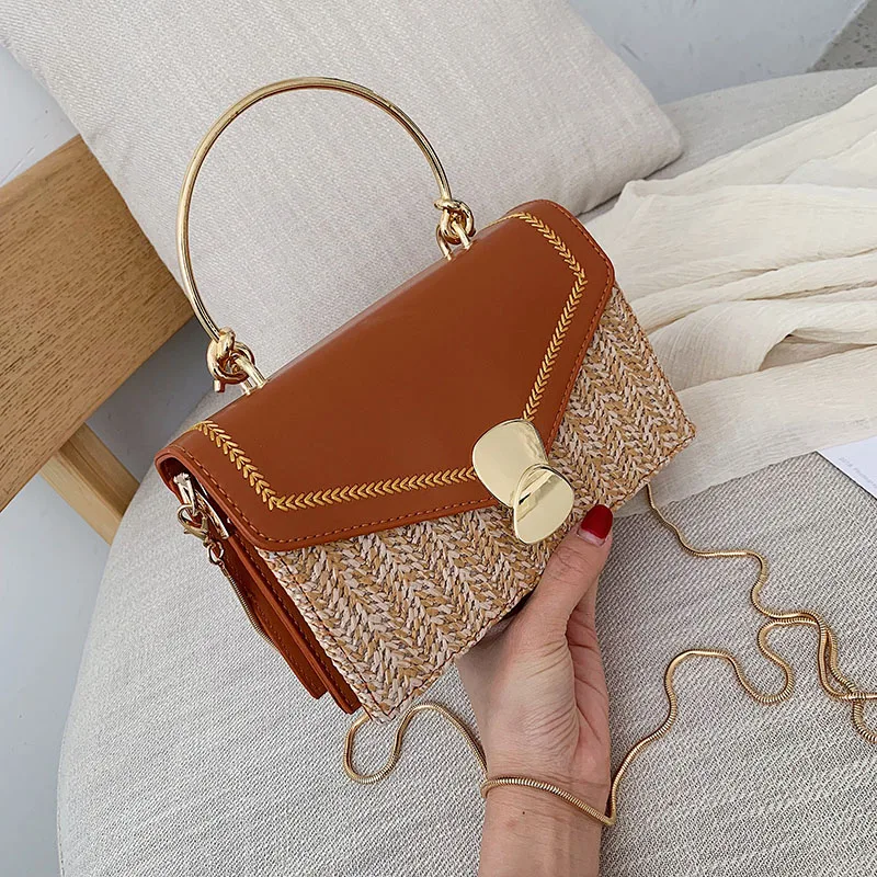 Flap Shape PU+Straw Bag for Women 2019 Summer Woman Straw Bag Handbag Beach Bag Women's Small Handbag Messenger Crossbody Bags
Flap Shape PU+Straw Bag for Women 2019 Summer Woman Straw Bag Handbag Beach Bag Women's Small Handbag Messenger Crossbody Bags