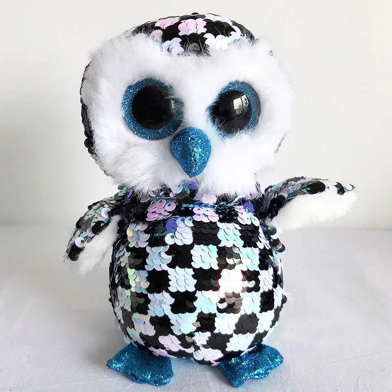 Ty Flippables Topper the Blue Black Sequin Owl 15cm 6" Plush Stuffed Animal Collectible Soft Doll Toy Christmas Gift
Ty Flippables Topper the Blue Black Sequin Owl 15cm 6" Plush Stuffed Animal Collectible Soft Doll Toy Christmas Gift