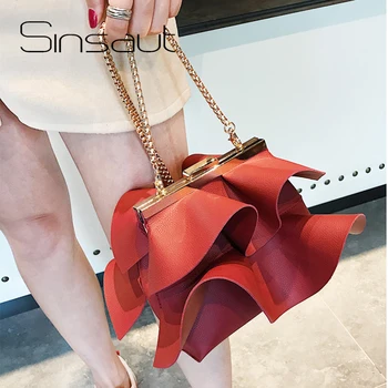 Sinsaut Fashion Ruffles Lotus Wave Female Chain Purse Shoulder Bag Designer Vintage PU Leather Chain Small Crossbody Bags
Sinsaut Fashion Ruffles Lotus Wave Female Chain Purse Shoulder Bag Designer Vintage PU Leather Chain Small Crossbody Bags