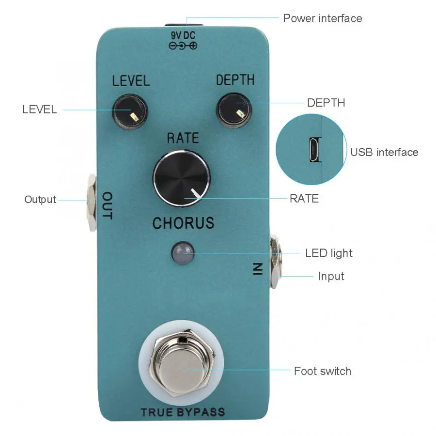 Electric Guitar Chorus Effect Sound Processor Electric Guitar Effect Pedal Guitar Parts Accessory
Electric Guitar Chorus Effect Sound Processor Electric Guitar Effect Pedal Guitar Parts Accessory