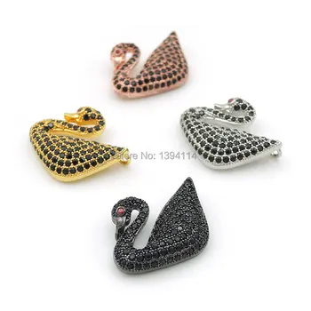 17*15*5mm Micro Pave Black & Red CZ Cygnus Charm Connector Fit For Making DIY Bracelets Jewelry
17*15*5mm Micro Pave Black & Red CZ Cygnus Charm Connector Fit For Making DIY Bracelets Jewelry